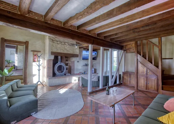 Crazy Les Terres Douces 28 - Heated Pool - Basket - 2h Paris - 31p Villa